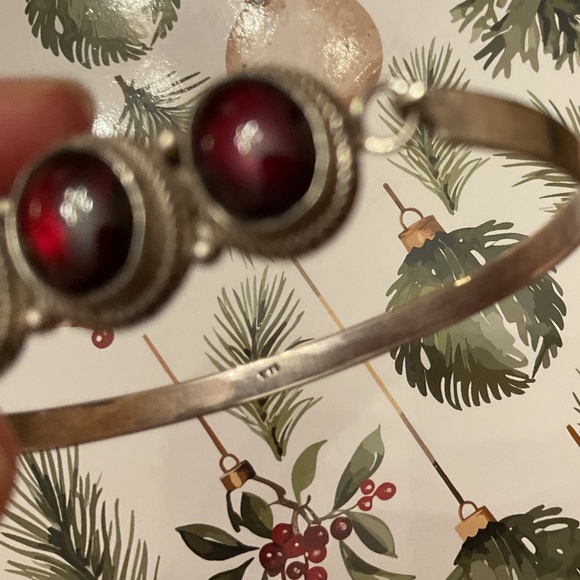NWOT Sterling Silver 925 Red Garnet Bracelet - Picture 13 of 14